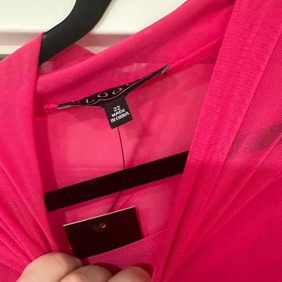 NWT Eloquii Pink sheer dress with Slip Size 22 - Picture 2 of 3